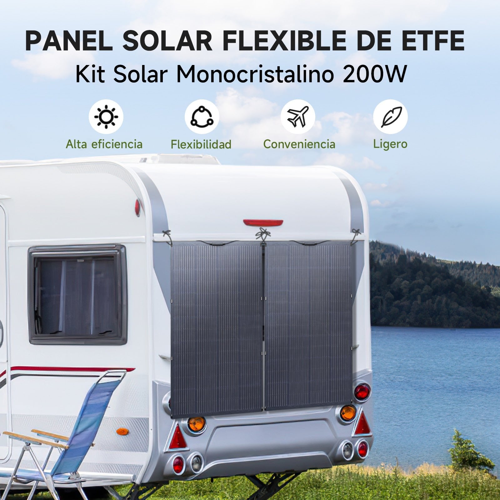 ALLPOWERS SF200 Placa Solar Portátil Flexible 200W