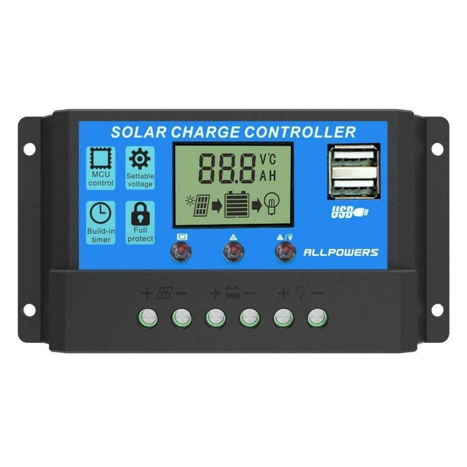 ALLPOWERS Controlador de cargador solar 20A