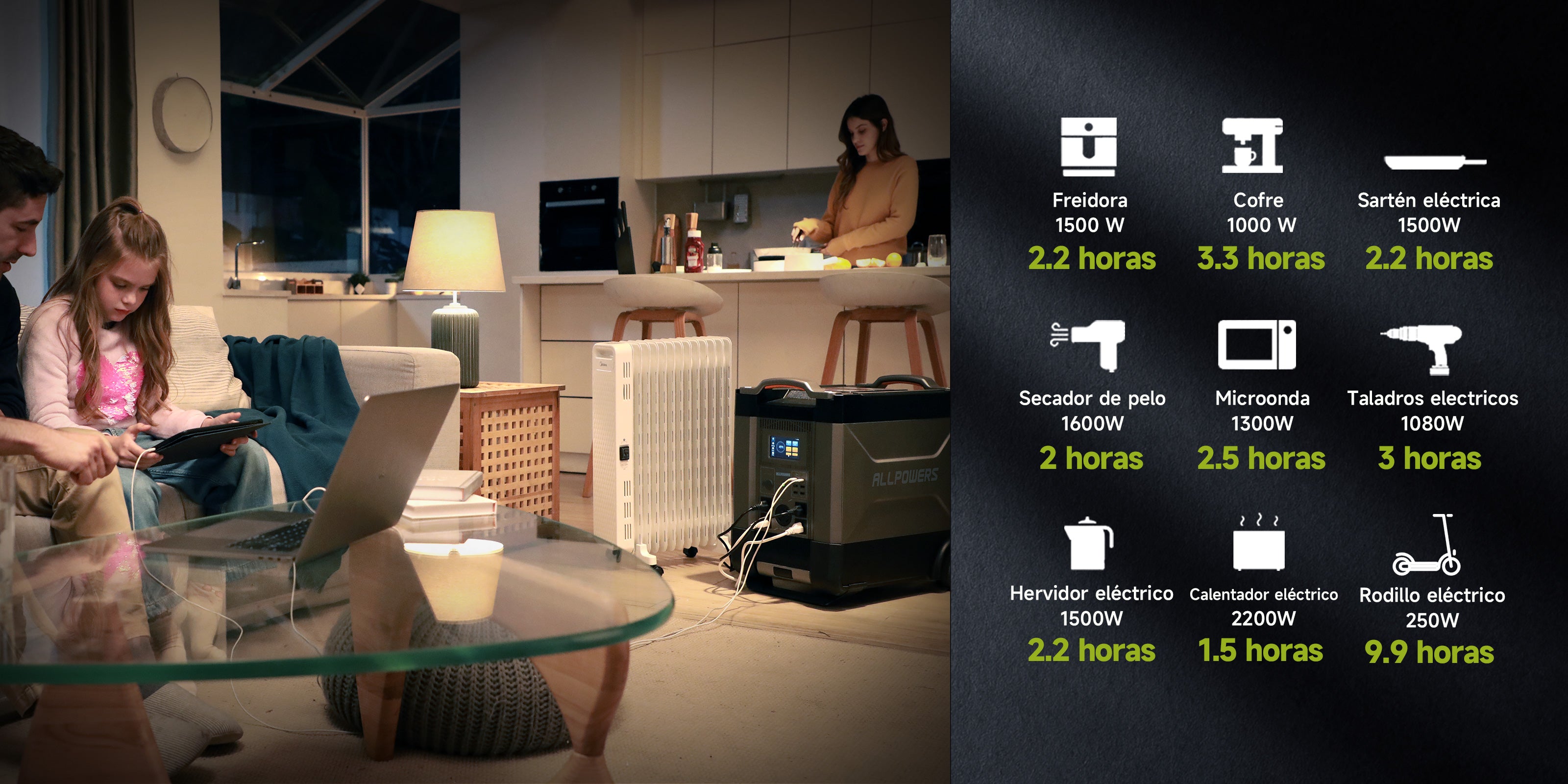 Súper central eléctrica de respaldo para el hogar