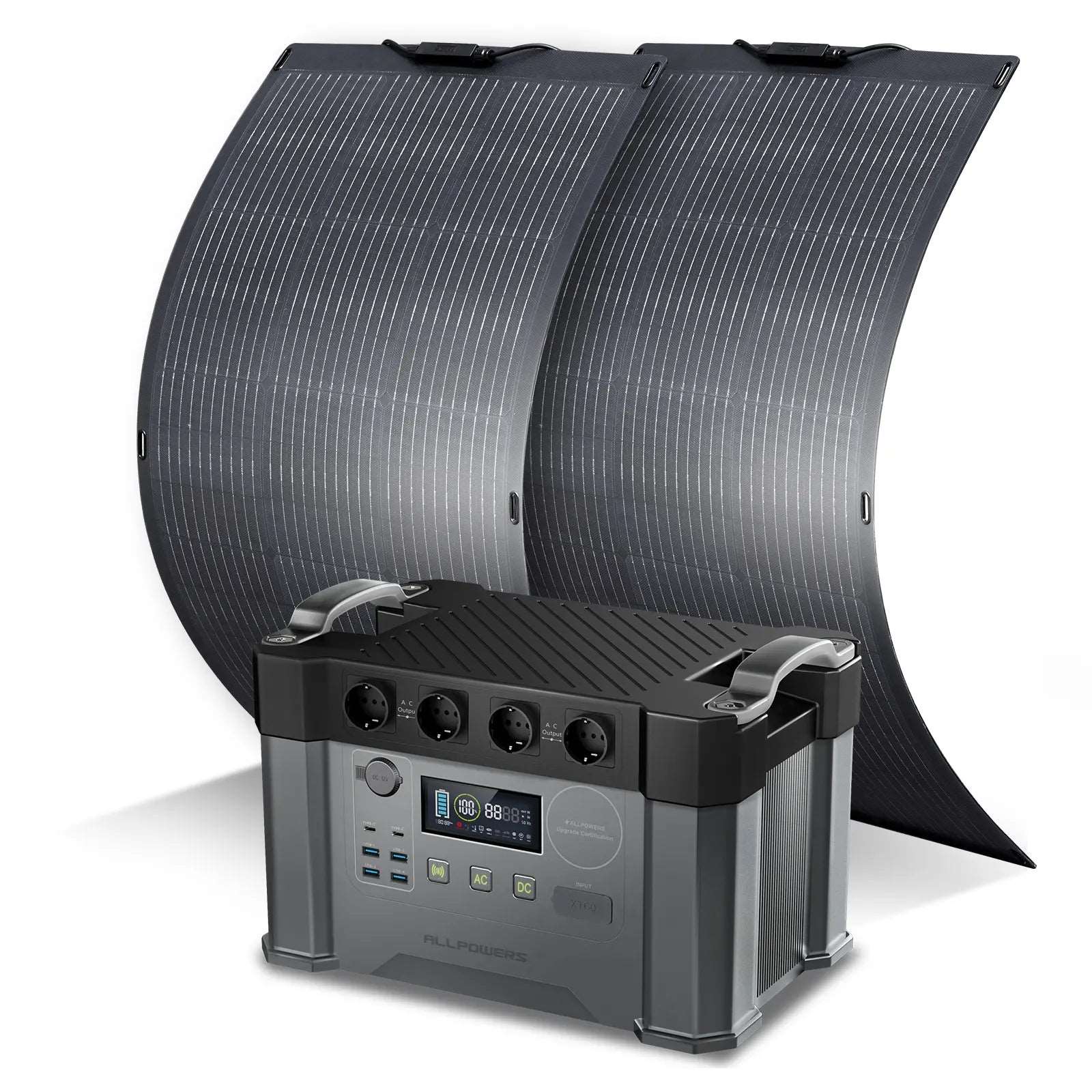 ALLPOWERS Generador Solar 2000W ( S2000 + SF100 Panel Solar Flexible 100W)
