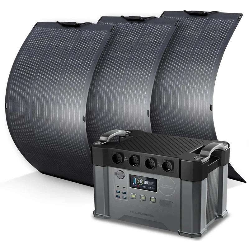ALLPOWERS Generador Solar 2400W (S2000 Pro + SF100 Panel Solar Flexible 100W)