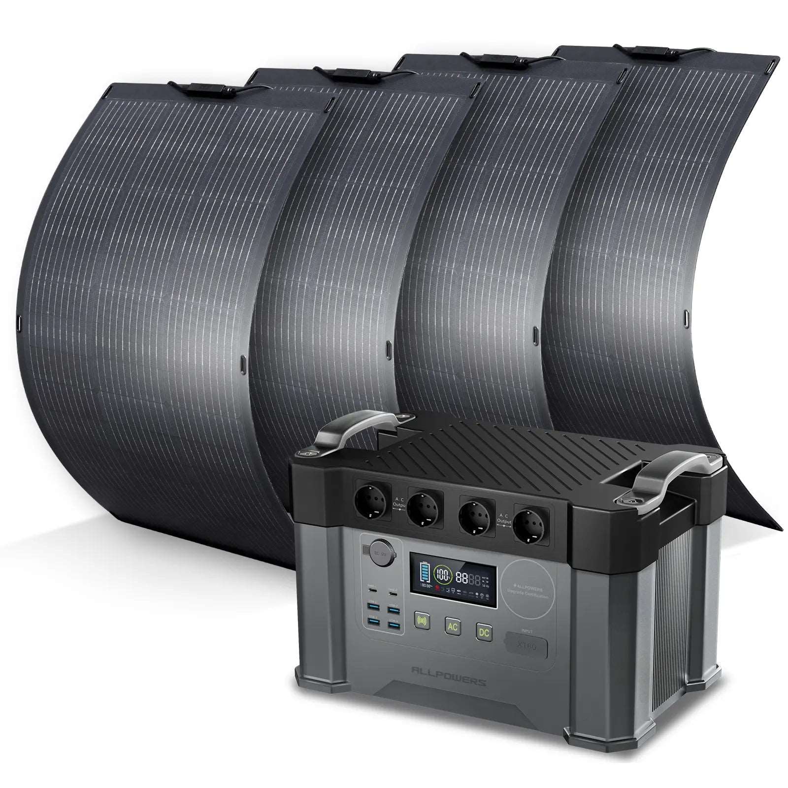 ALLPOWERS Generador Solar 2000W ( S2000 + SF100 Panel Solar Flexible 100W)