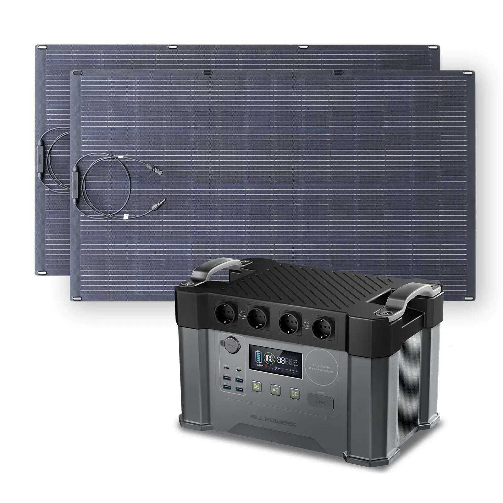 ALLPOWERS Generador Solar 2000W ( S2000 + SF200 Panel Solar Flexible 200W)