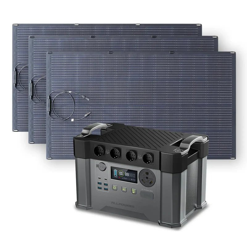 ALLPOWERS Generador Solar 2400W (S2000 Pro + SF200 Panel Solar Flexible 200W)