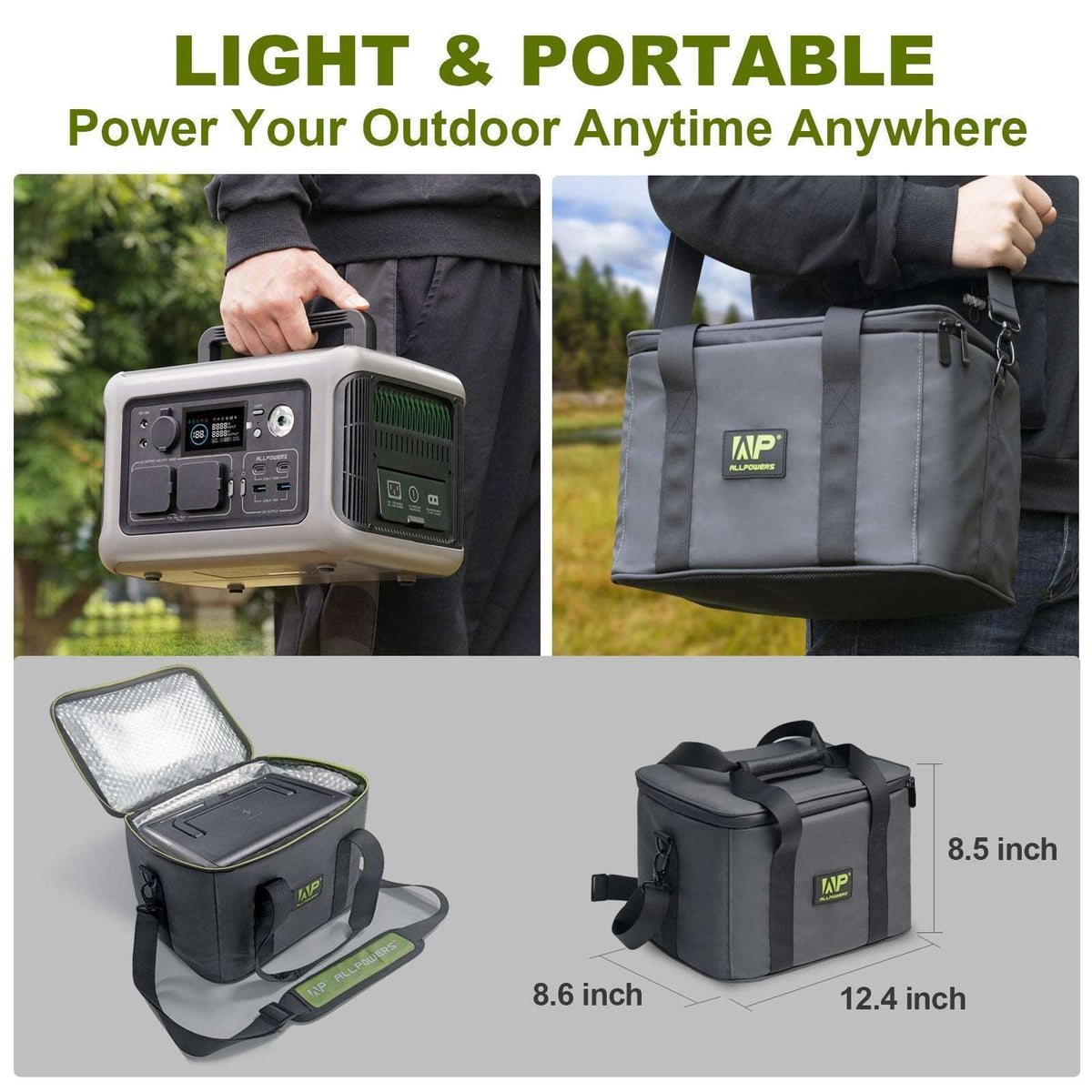 ALLPOWERS Bolsa de transporte portátil para central eléctrica portátil R600