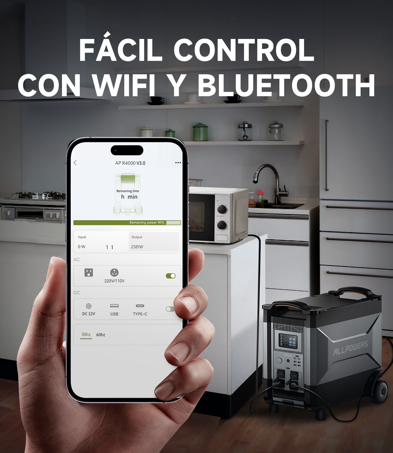 Función de control inteligente de Wifi y Bluetooth