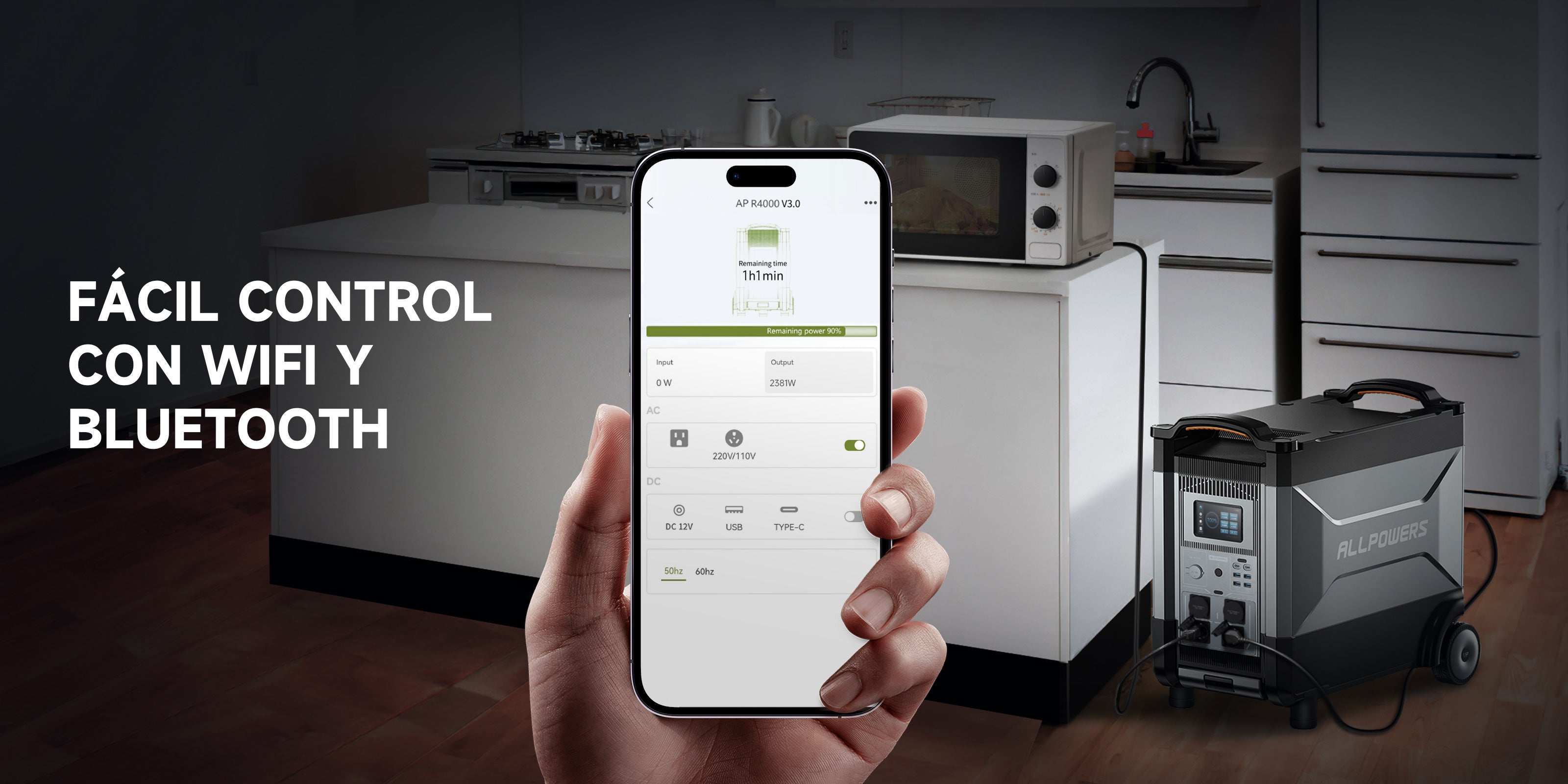 Función de control inteligente de Wifi y Bluetooth