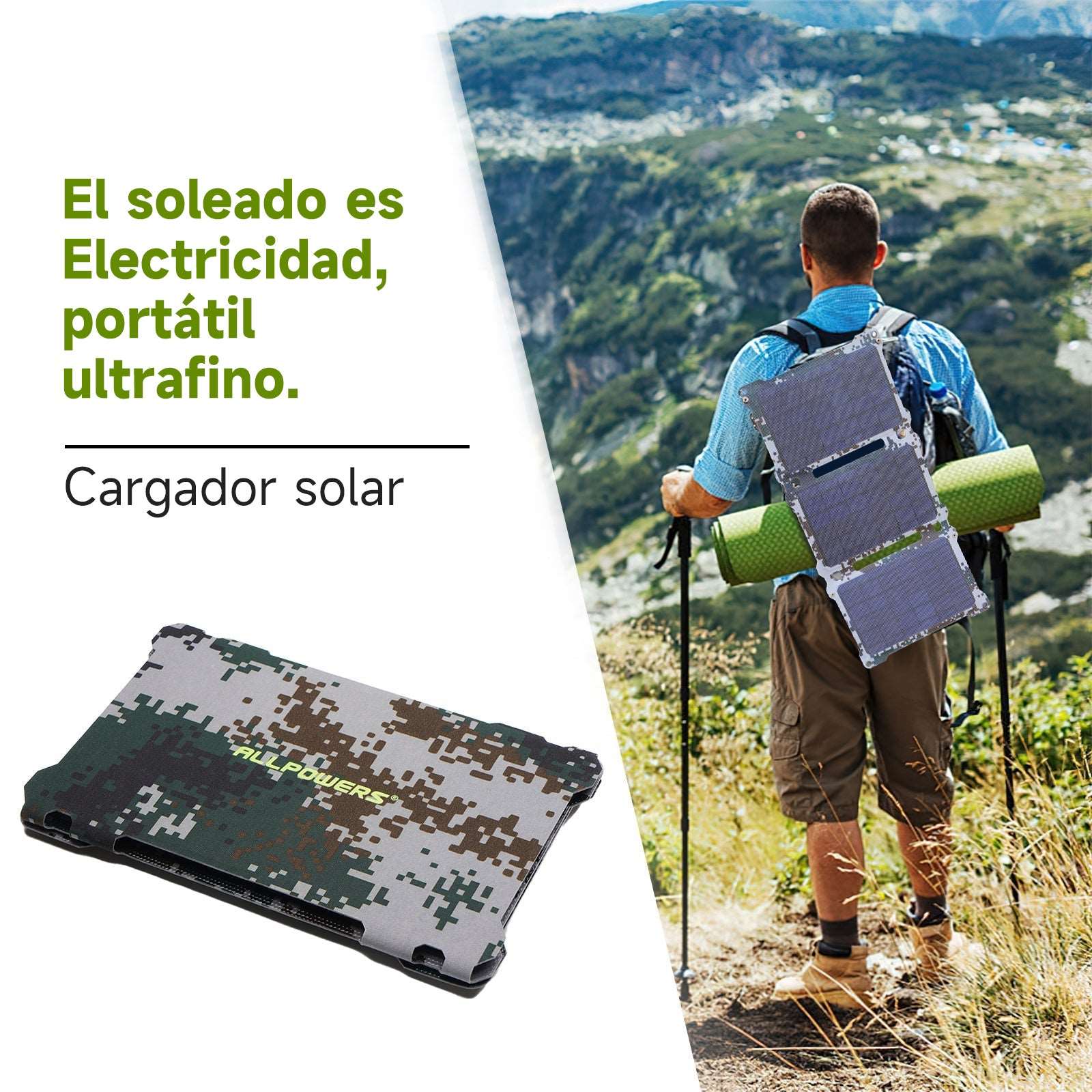 ALLPOWERS Cargador solar 5V 10W