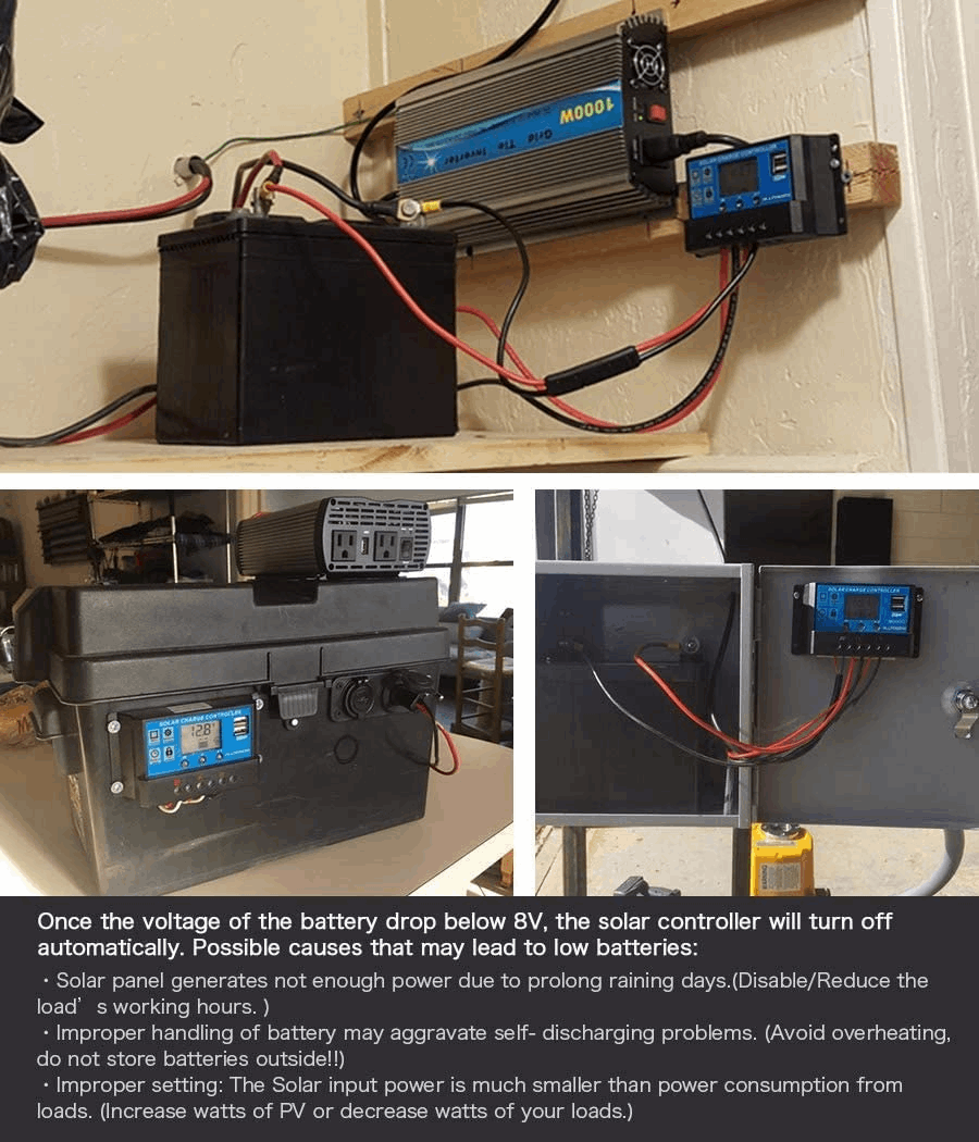 ALLPOWERS Controlador de cargador solar 20A