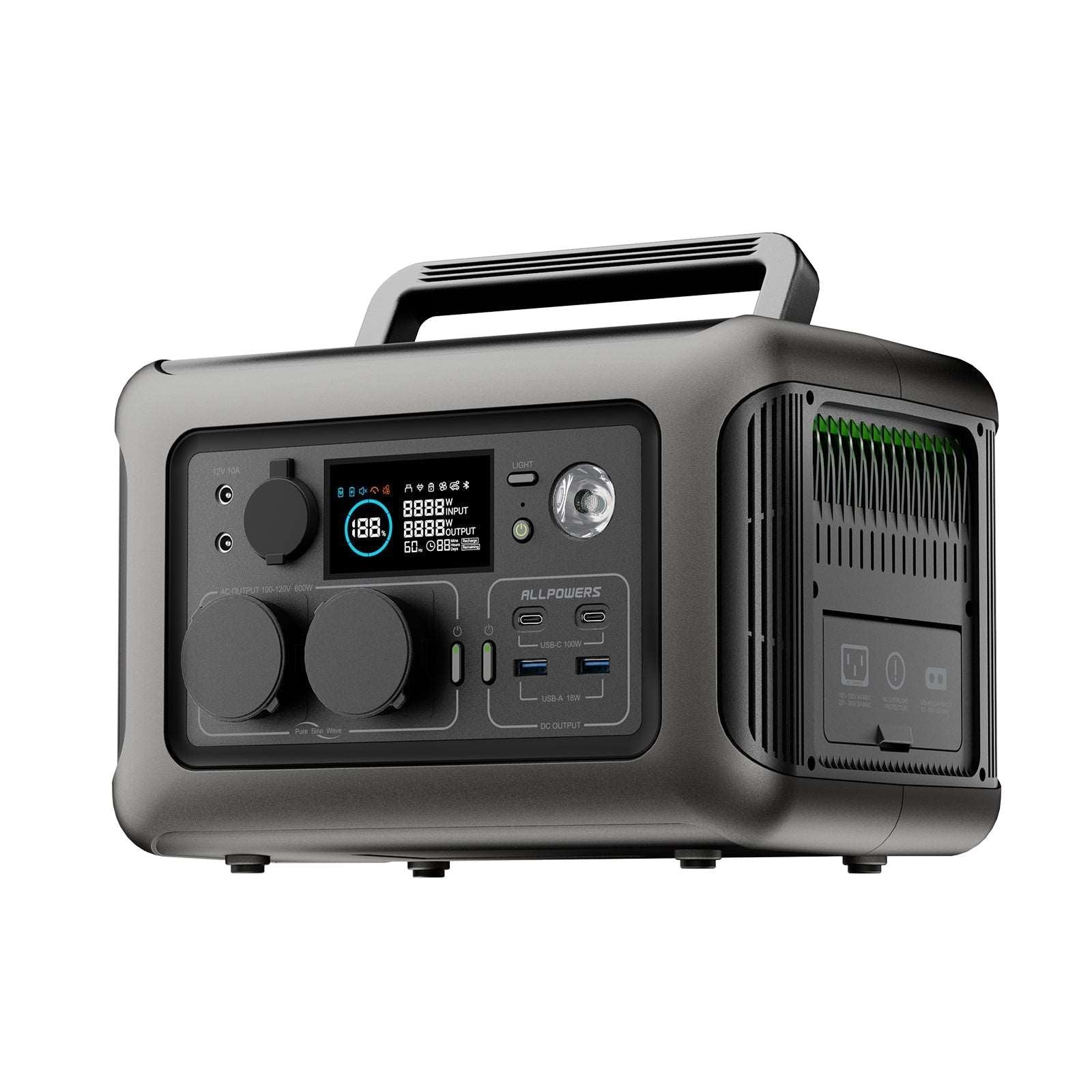 ALLPOWERS Generador Solar 600W (R600 + SP035 Panel Solar 200W)
