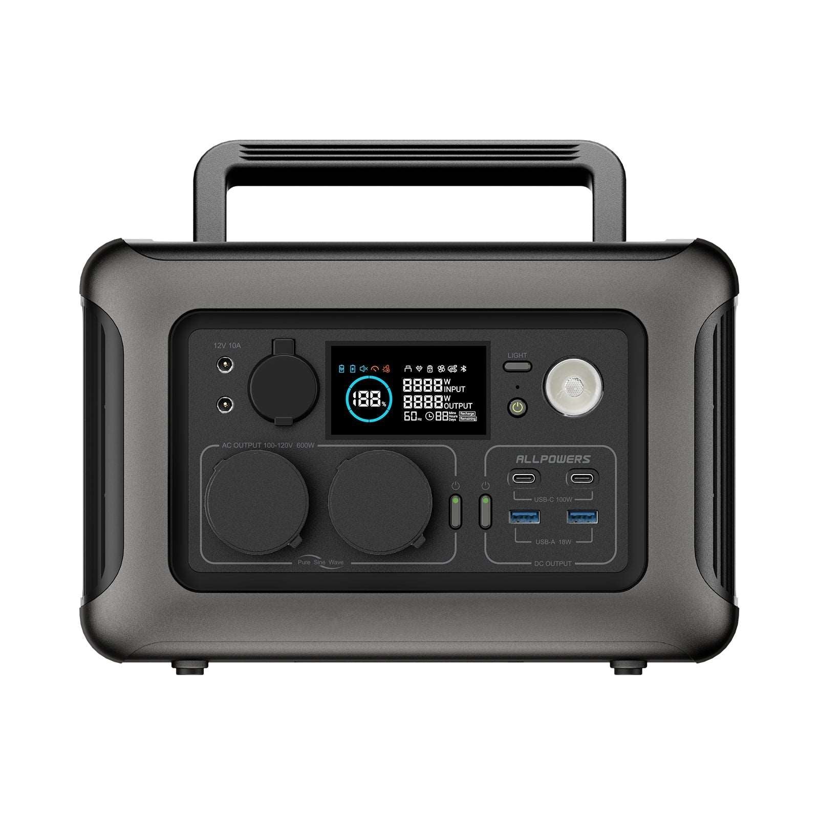 ALLPOWERS Generador Solar 600W (R600 + SP035 Panel Solar 200W)