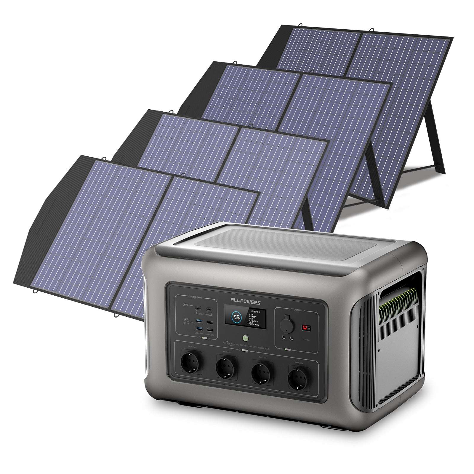 ALLPOWERS Generador Solar 3500W (R3500 + SP027 Panel Solar 100W)