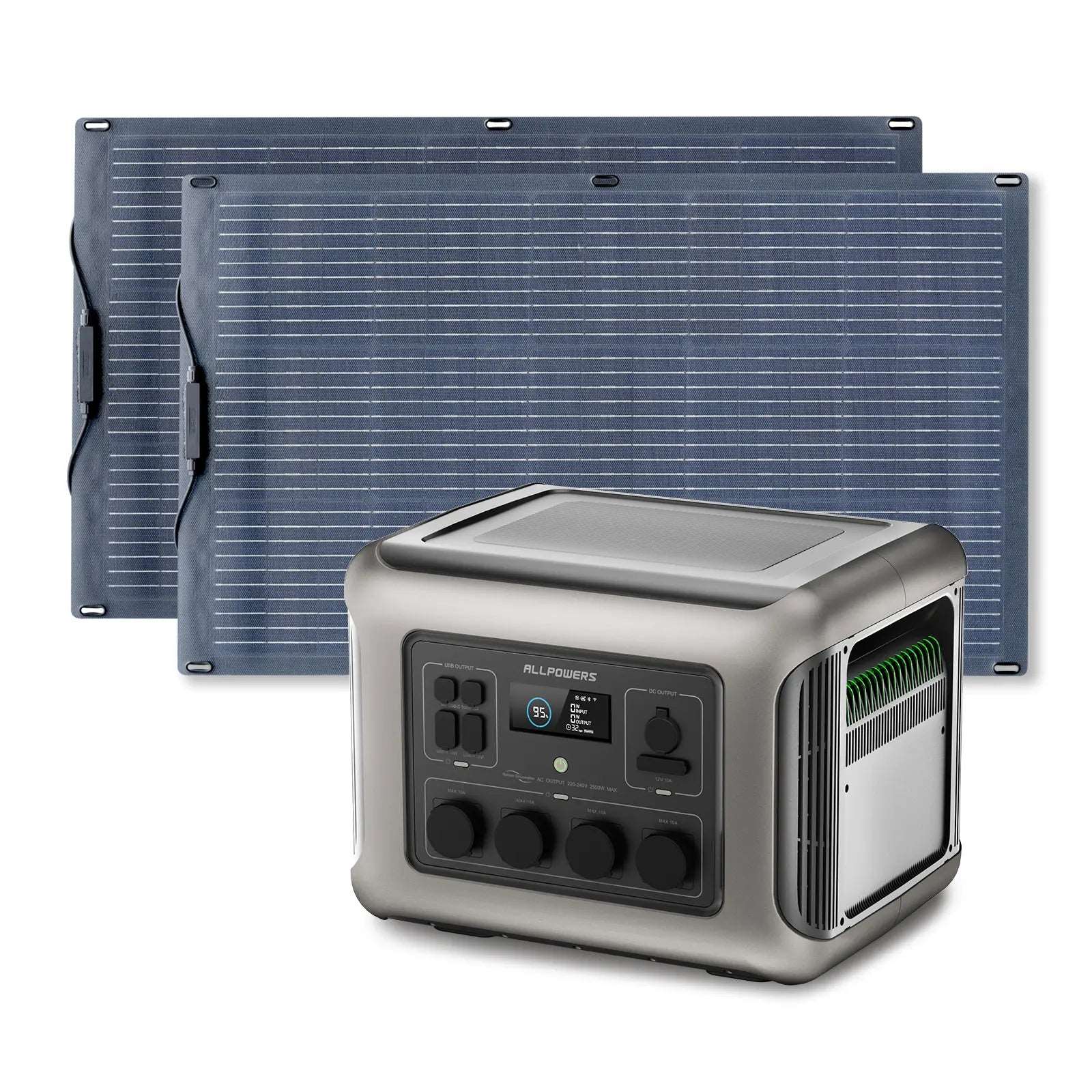 ALLPOWERS Generador Solar 2500W (R2500 + SF100 Panel Solar Flexible 100W)