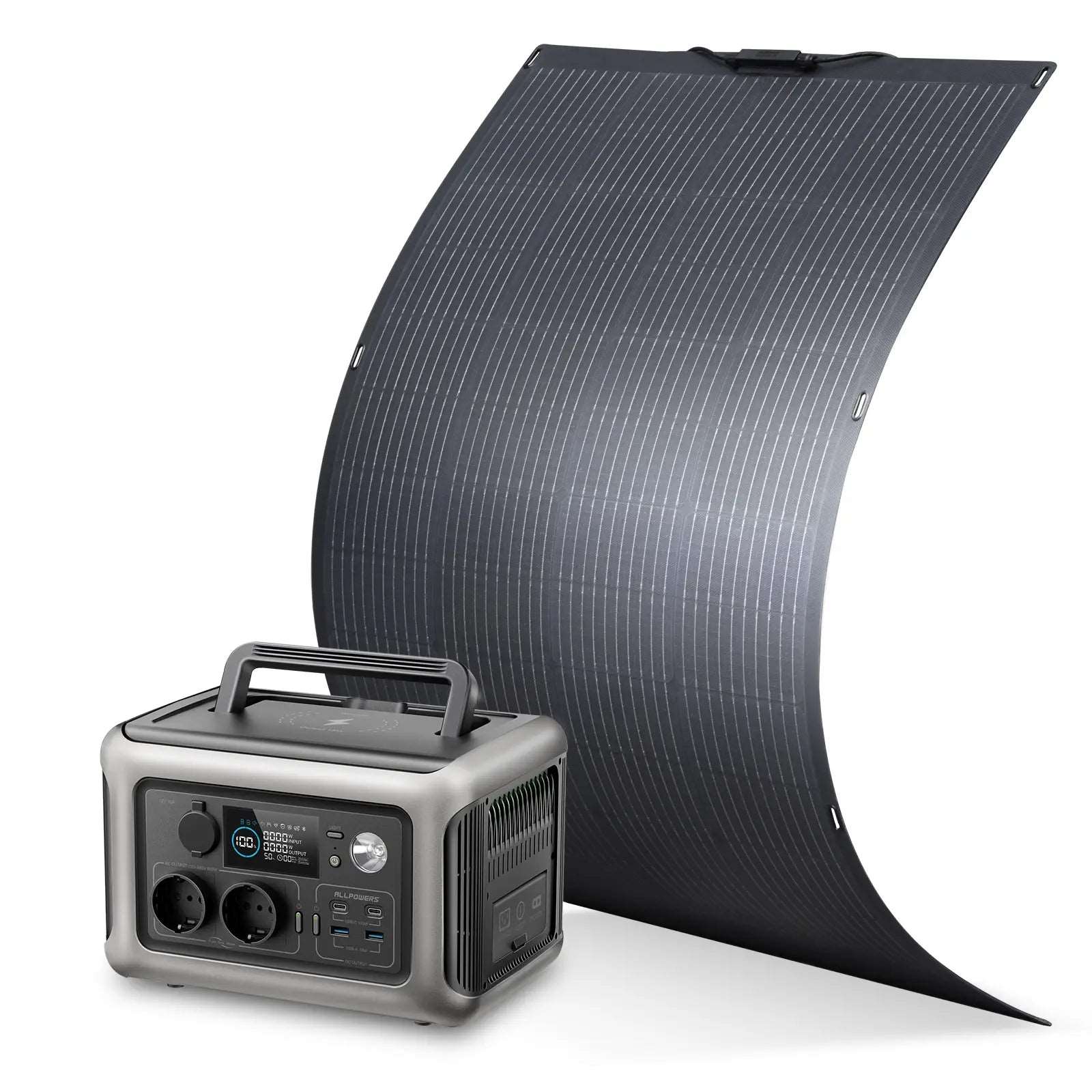 ALLPOWERS Generador Solar 600W (R600 +SF200 Panel Solar Flexible 200W )