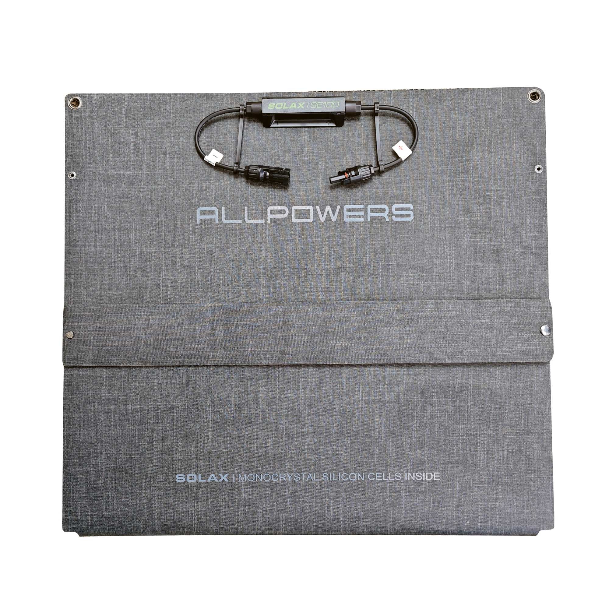 ALLPOWERS SOLAX SE100 Placa Solar Portátil Monocristalino 100W