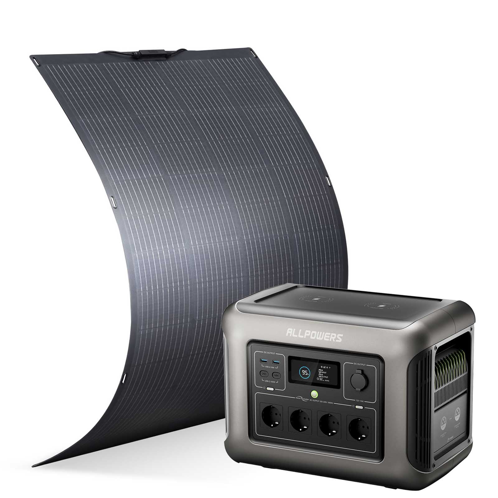 ALLPOWERS R1500 Estación de Energía Portátil 1800W 1152Wh LiFeP04 Batería
