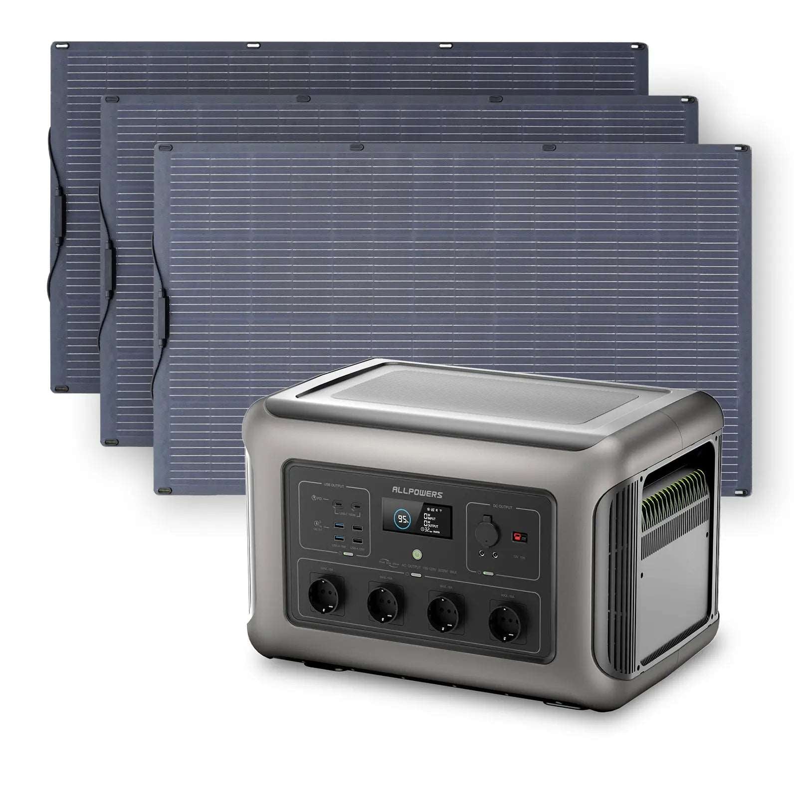 ALLPOWERS Generador Solar 3500W (R3500 + SF200 Panel Solar Flexible 200W)