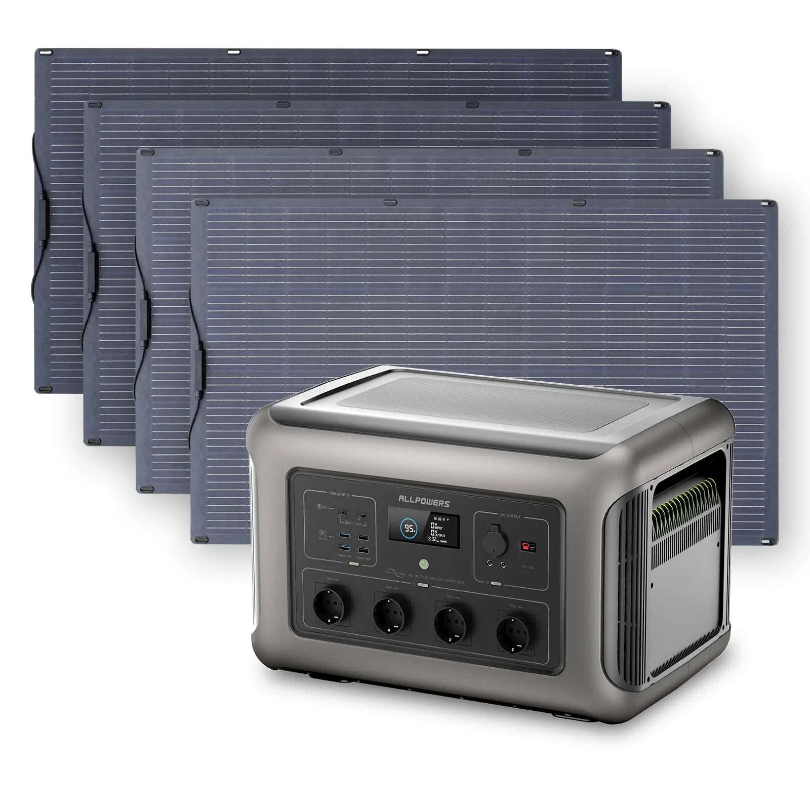 ALLPOWERS Generador Solar 3500W (R3500 + SF200 Panel Solar Flexible 200W)
