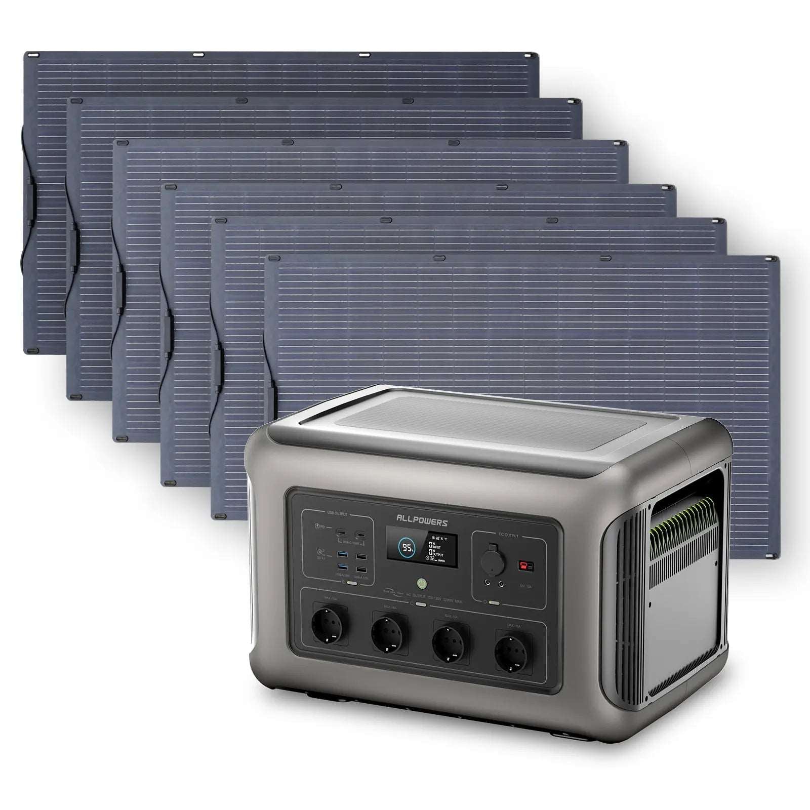 ALLPOWERS Generador Solar 3500W (R3500 + SF200 Panel Solar Flexible 200W)