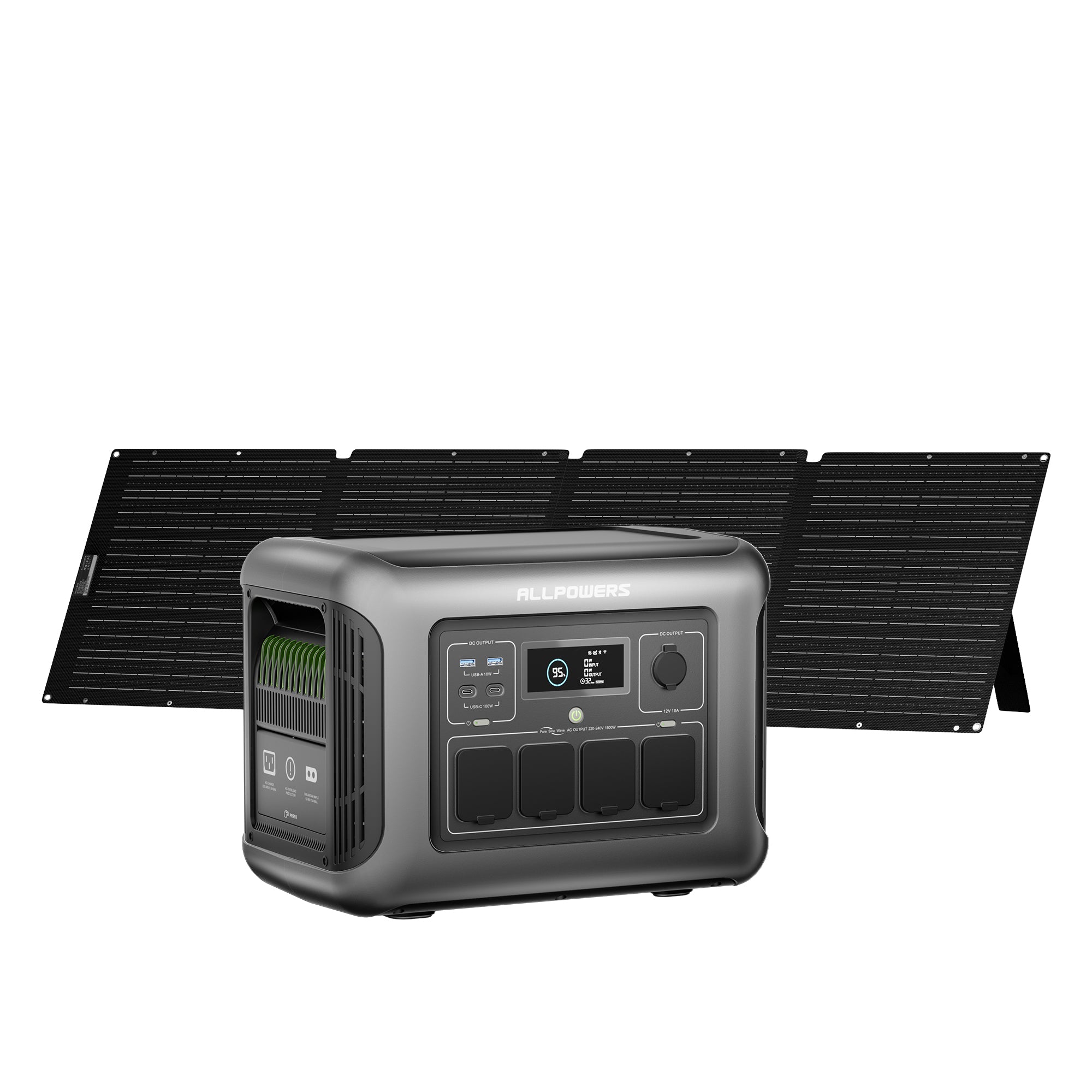 ALLPOWERS Generador Solar 1600W (R1500 LITE + SOLAX SE200 Panel Solar 200W)