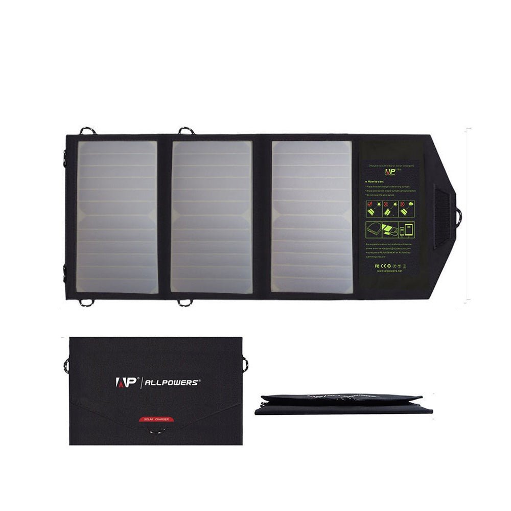 ALLPOWERS Cargador de panel solar portátil 5V 21W
