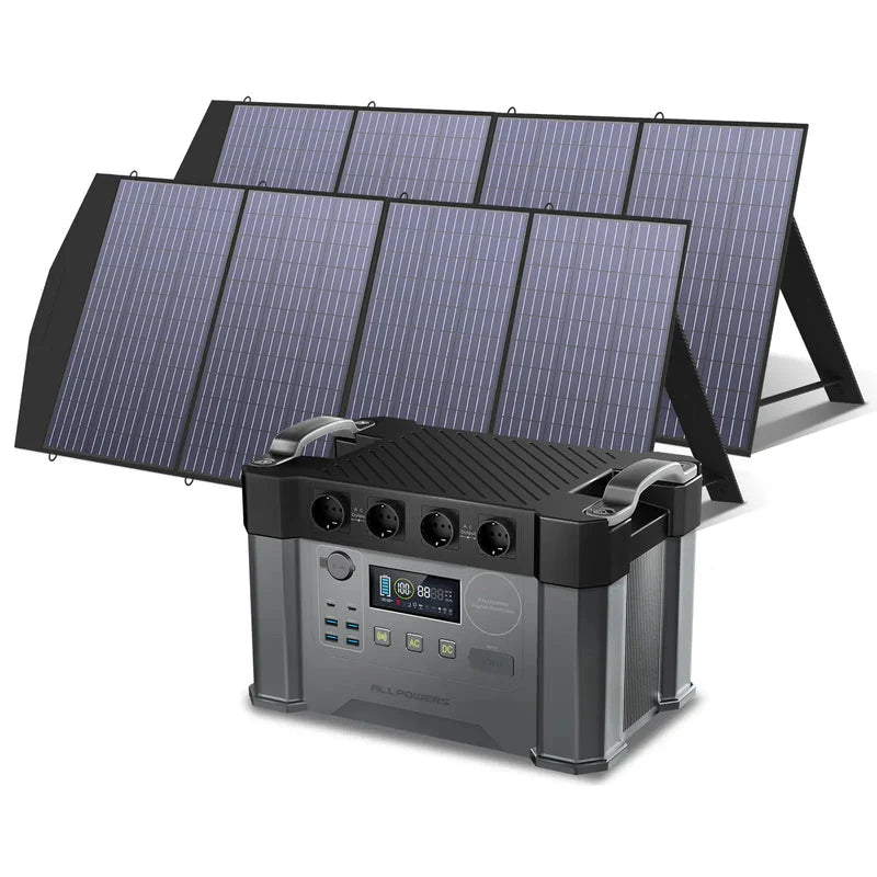 ALLPOWERS Generador Solar 2400W (S2000 Pro +SP033 Panel Solar 200W)