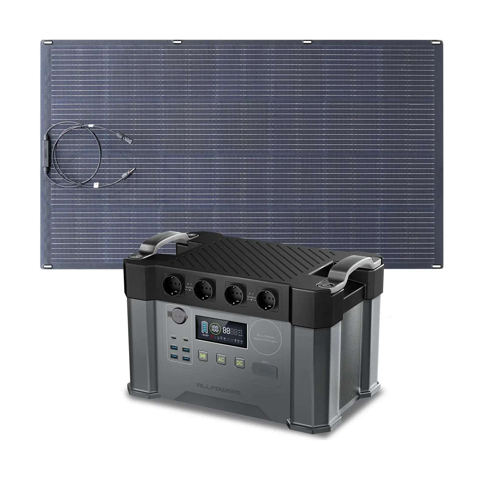 ALLPOWERS Generador Solar 2000W ( S2000 + SF200 Panel Solar Flexible 200W)