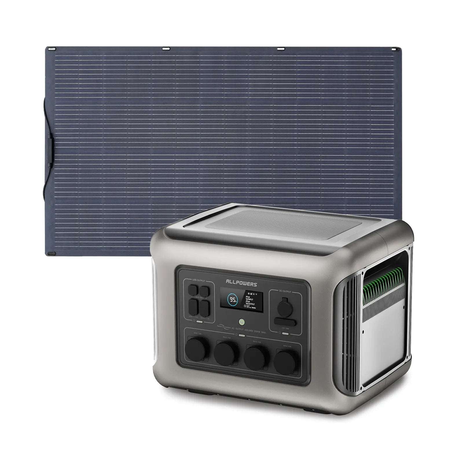 ALLPOWERS Generador Solar 2500W (R2500 + SF200 Panel Solar Flexible 200W)