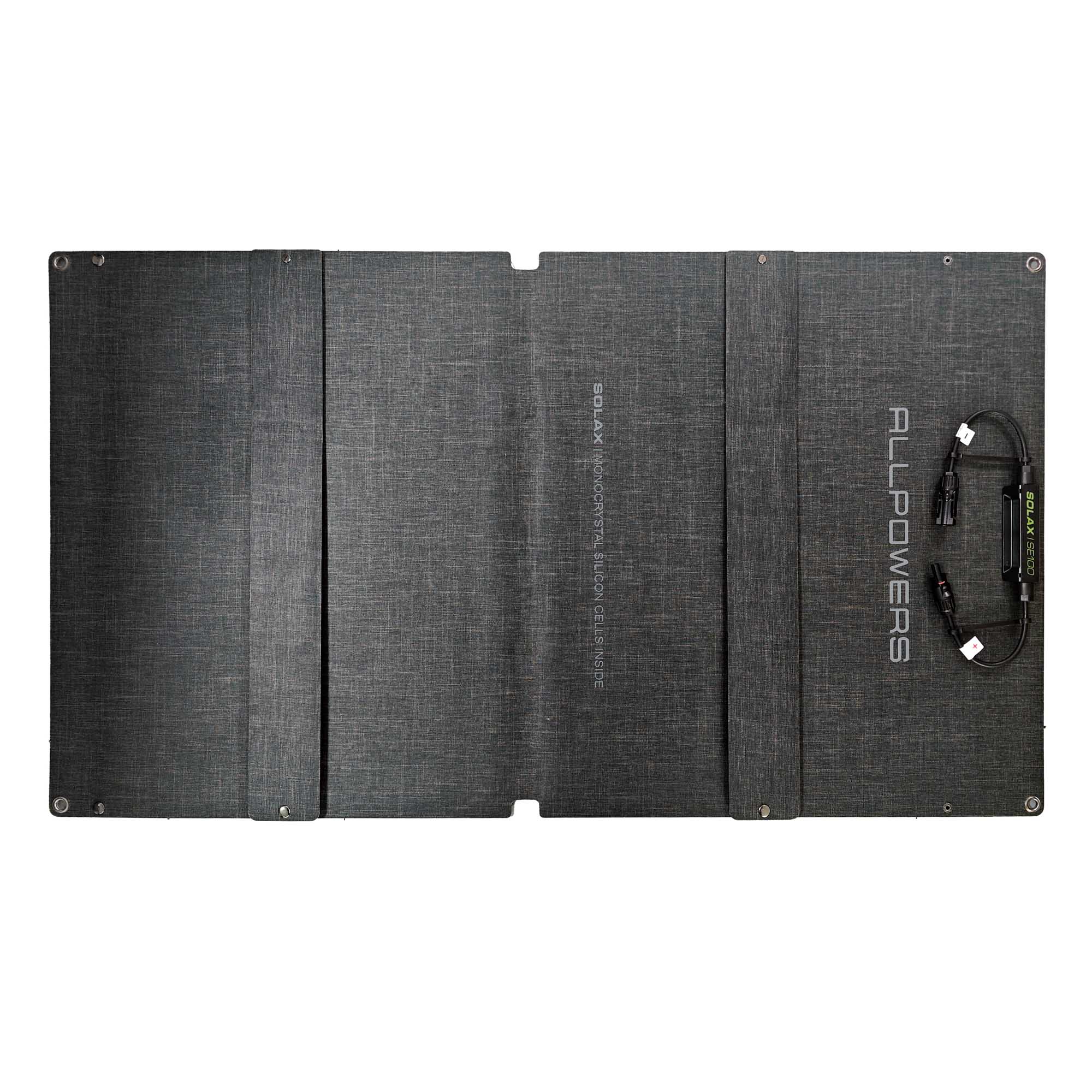 ALLPOWERS SOLAX SE100 Placa Solar Portátil Monocristalino 100W