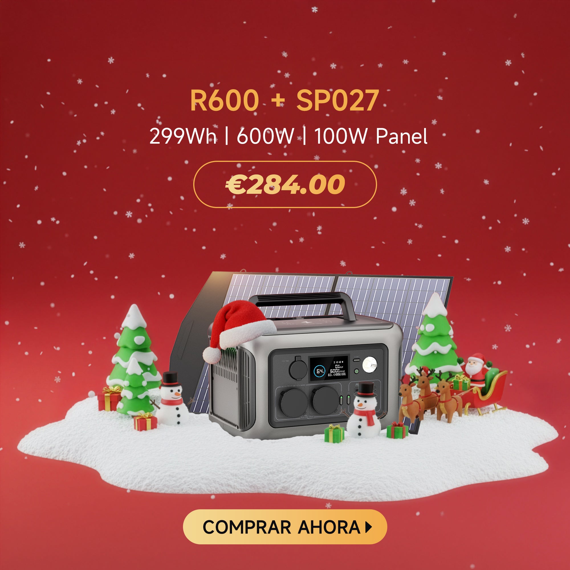 ALLPOWERS Generador Solar 600W (R600 + SP027 Panel Solar 100W)