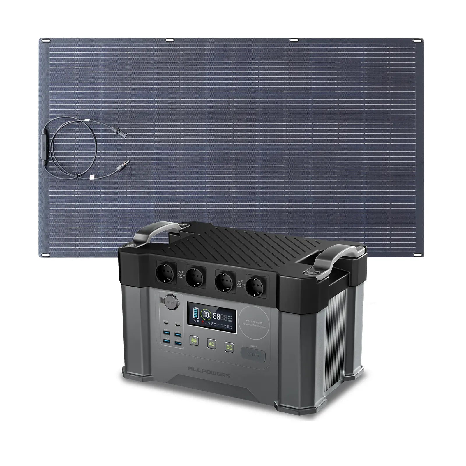 ALLPOWERS Kit Generador Solar 2000W ( S2000 + SF200 Panel Solar Flexible 200W)