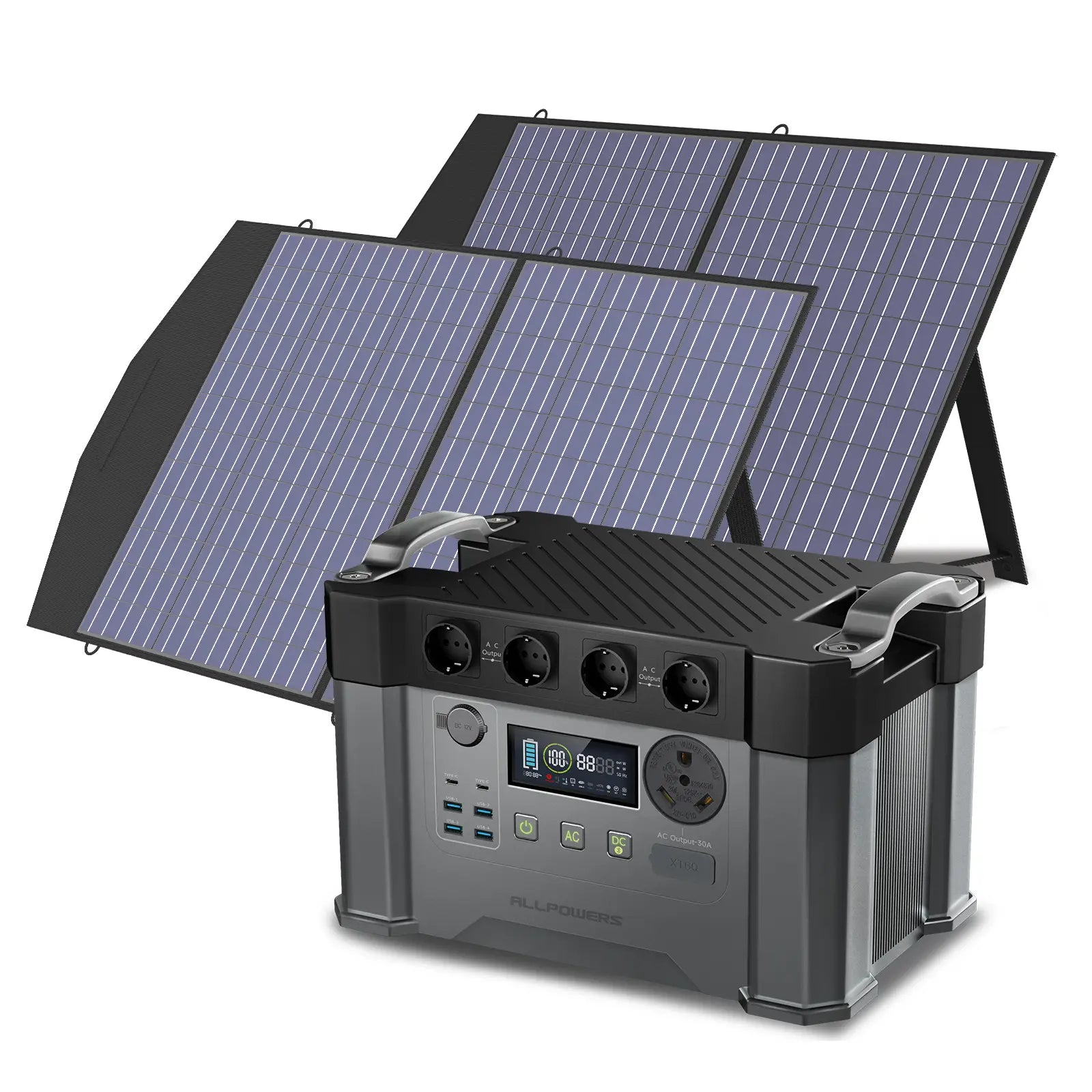 ALLPOWERS Kit Generador Solar 2400W (S2000 Pro +SP027 Panel Solar 100W)