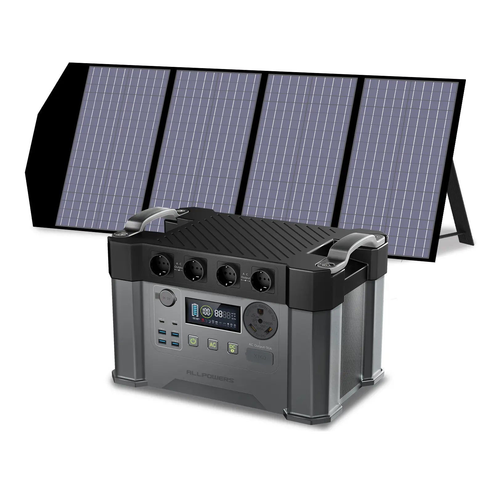 ALLPOWERS Kit Generador Solar 2400W (S2000 Pro + SP029 Panel Solar 140W)