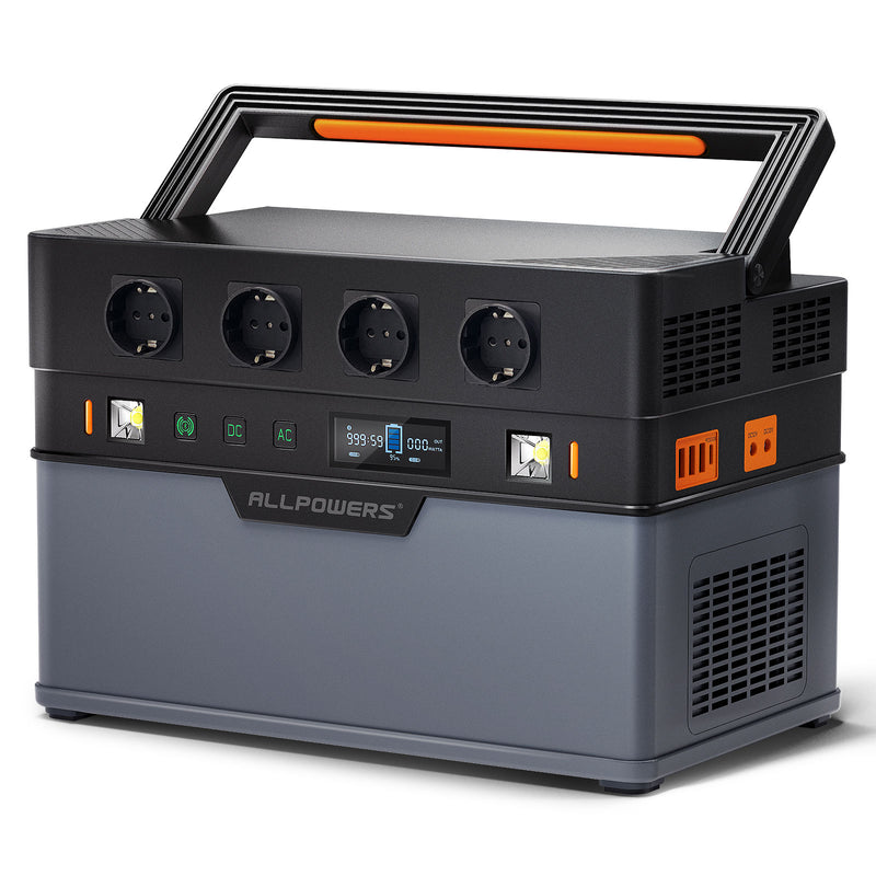 ALLPOWERS Kit Generador Solar 1500W (S1500 +  SP027 Panel Solar 100W)