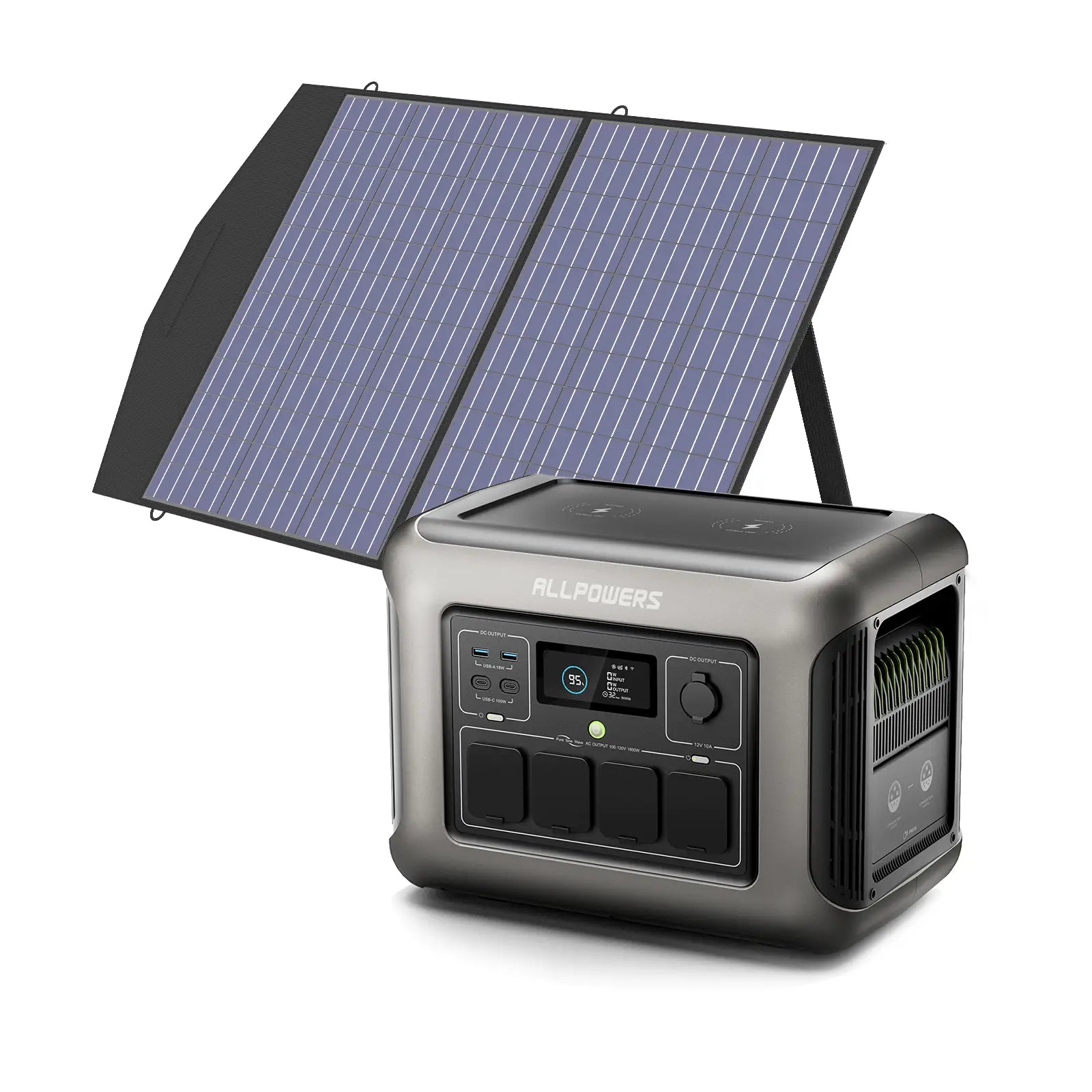 ALLPOWERS Kit Generador Solar 1800W (R1500 + SP027 Panel Solar 100W )