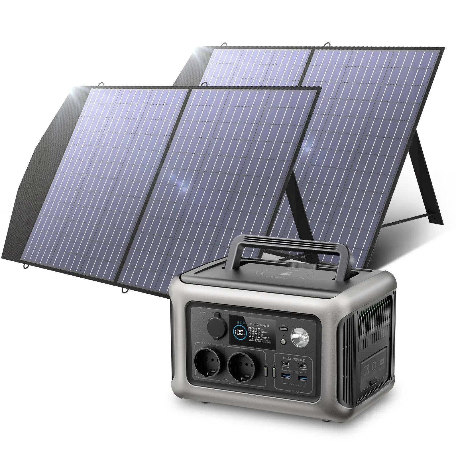 ALLPOWERS Kit Generador Solar 600W (R600 + SP027 Panel Solar 100W)