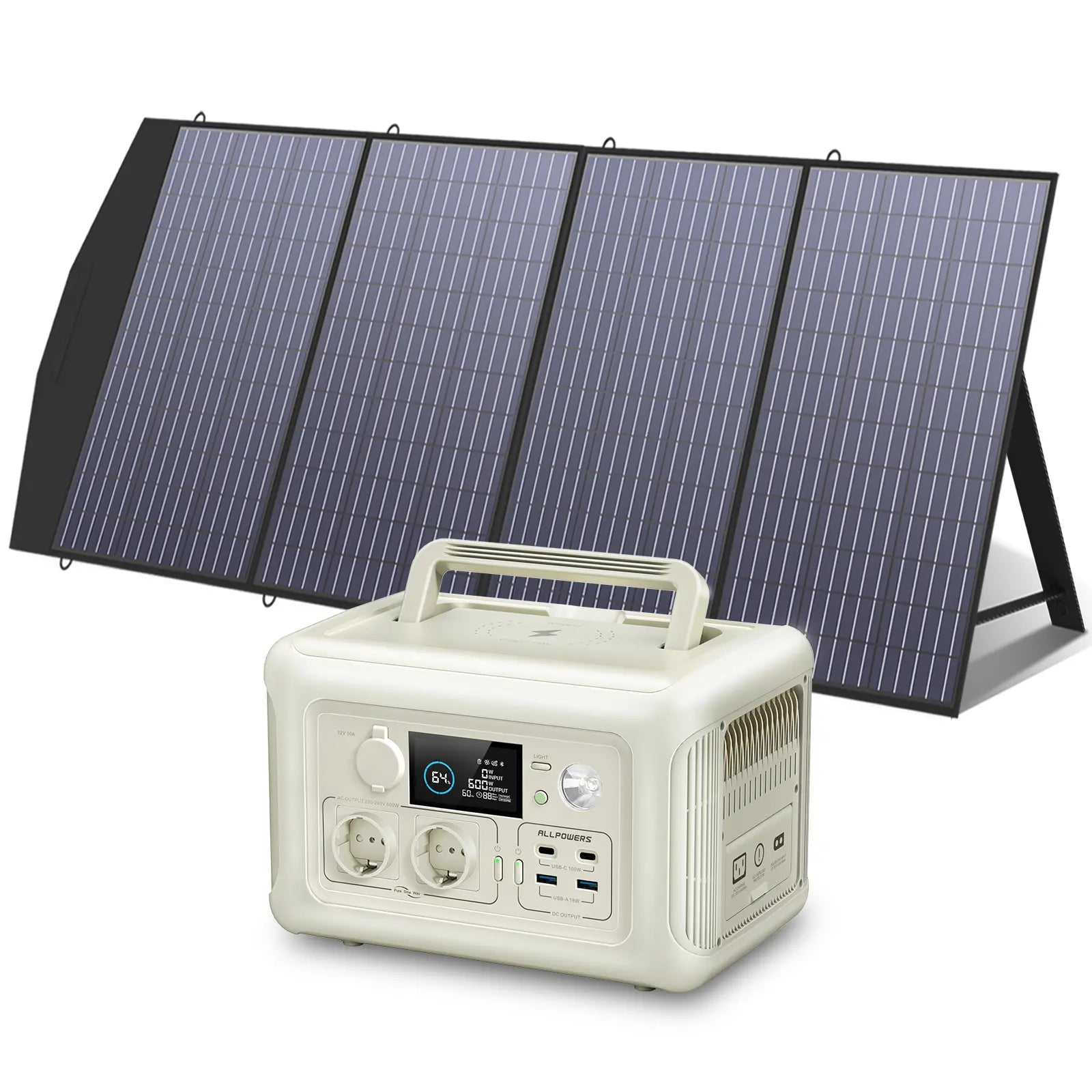 ALLPOWERS Kit Generador Solar 600W (R600 +  SP033 Panel Solar 200W)