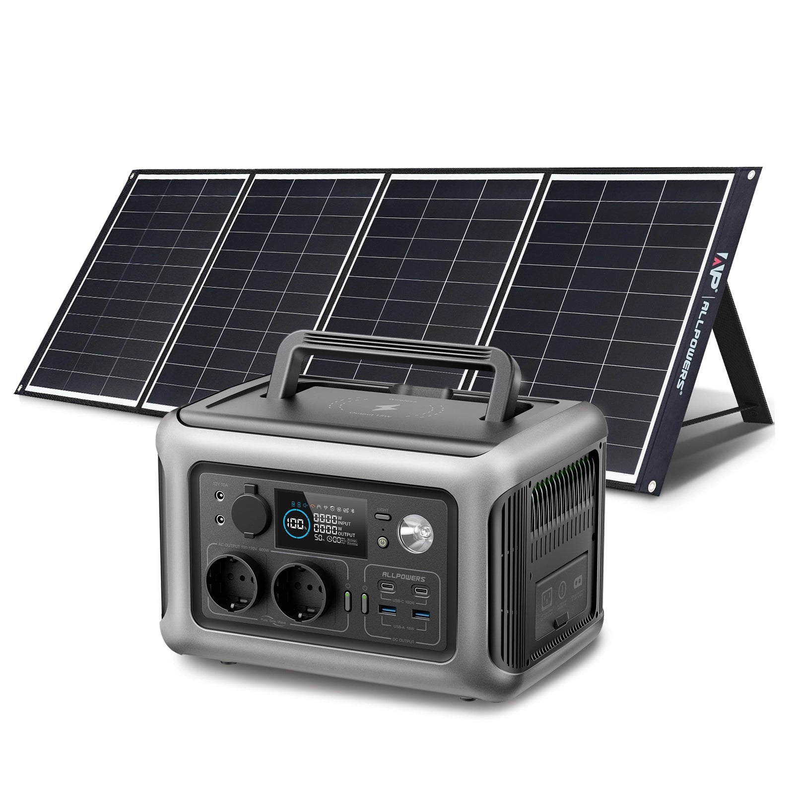 ALLPOWERS Kit Generador Solar 600W (R600 + SP035 Panel Solar 200W)