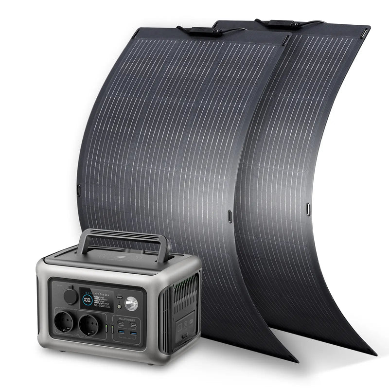 ALLPOWERS Kit Generador Solar 600W (R600 + SF100 Panel Solar Flexible 100W )