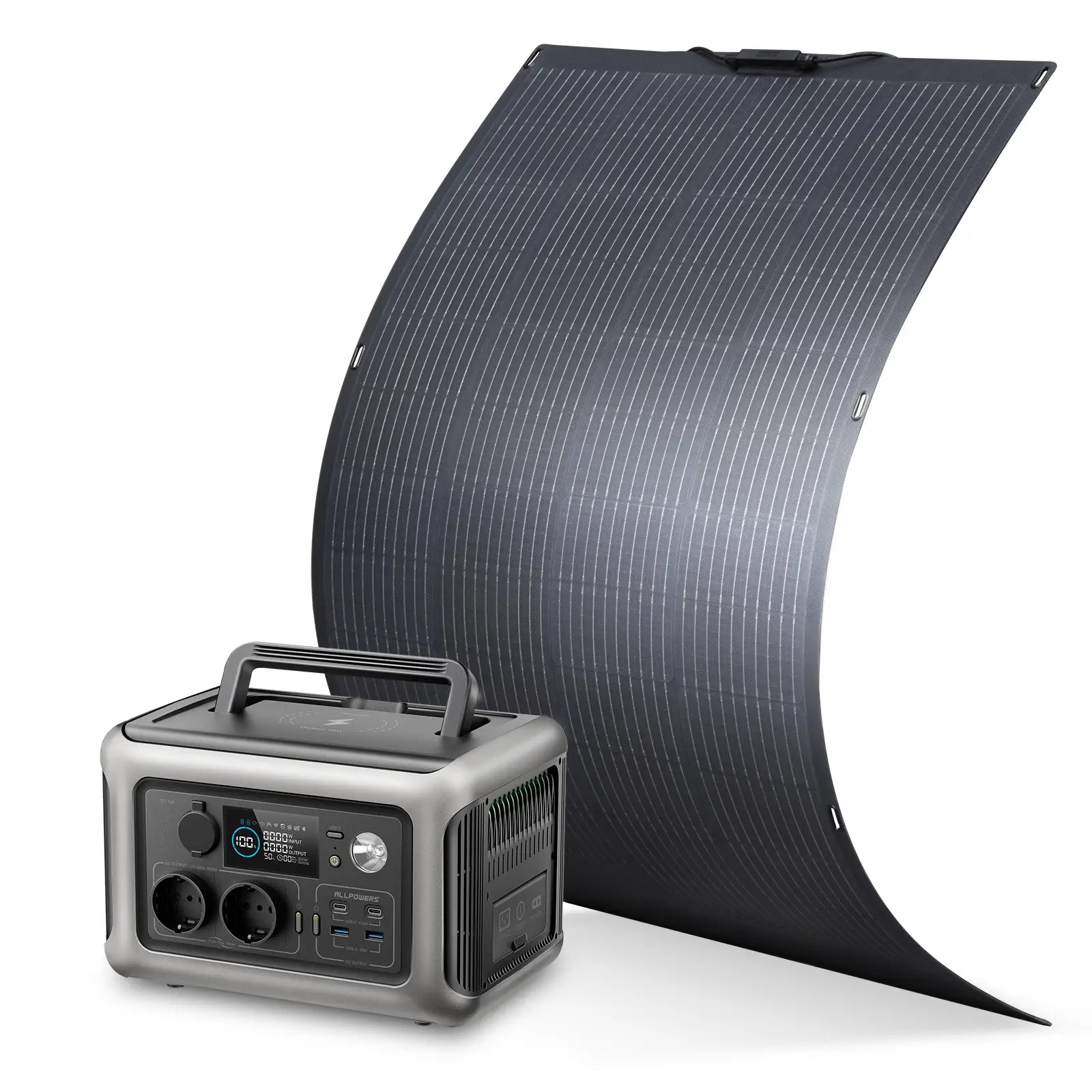 ALLPOWERS Kit Generador Solar 600W (R600 +SF200 Panel Solar Flexible 200W )