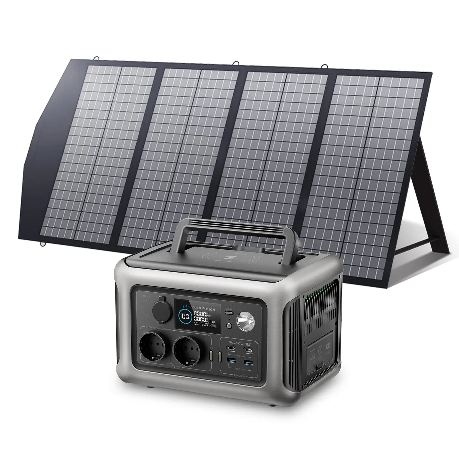 ALLPOWERS Kit Generador Solar 600W (R600 + SP029 Panel Solar 140W)