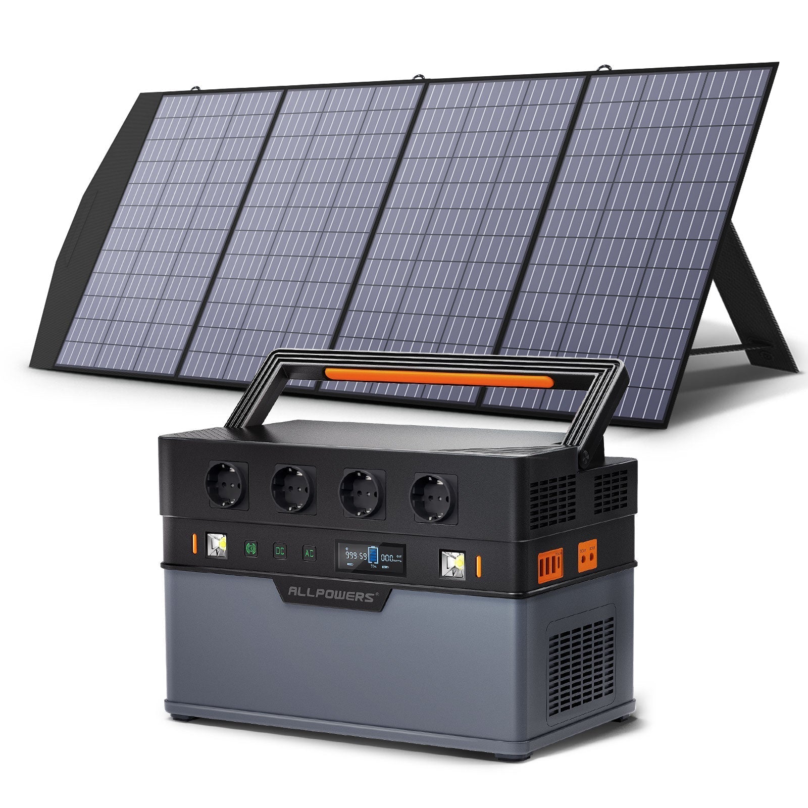 ALLPOWERS Kit Generador Solar 1500W (S1500 + SP033 Panel Solar 200W)