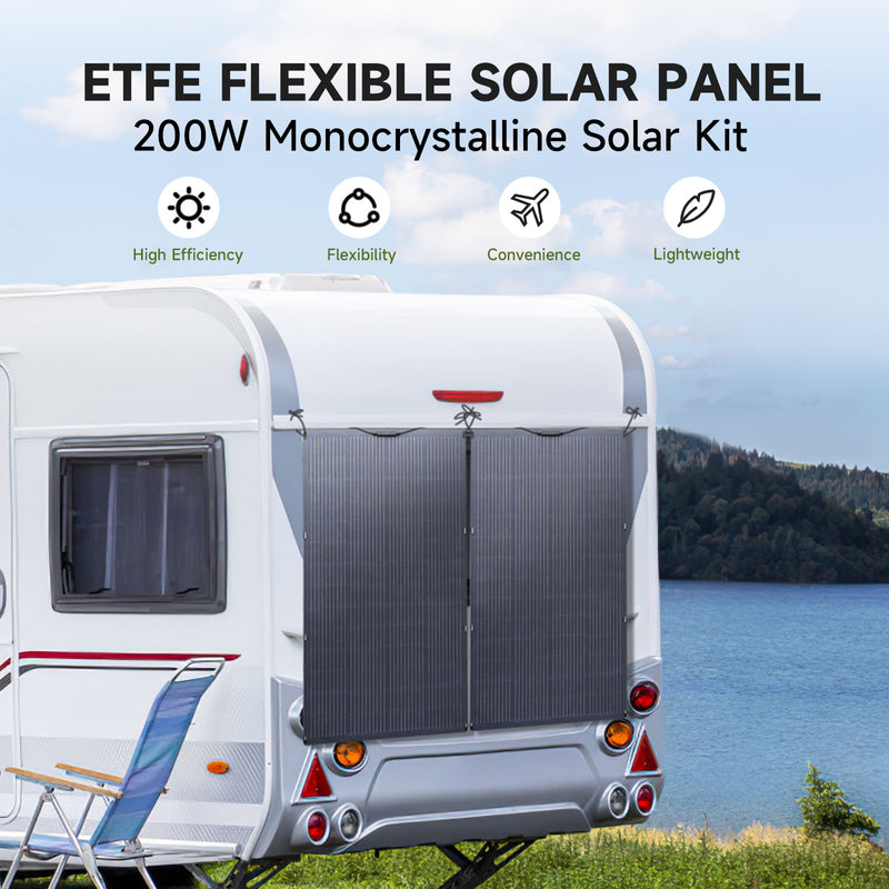ALLPOWERS Kit Generador Solar 2400W (S2000 Pro + SF200 Panel Solar Flexible  200W)