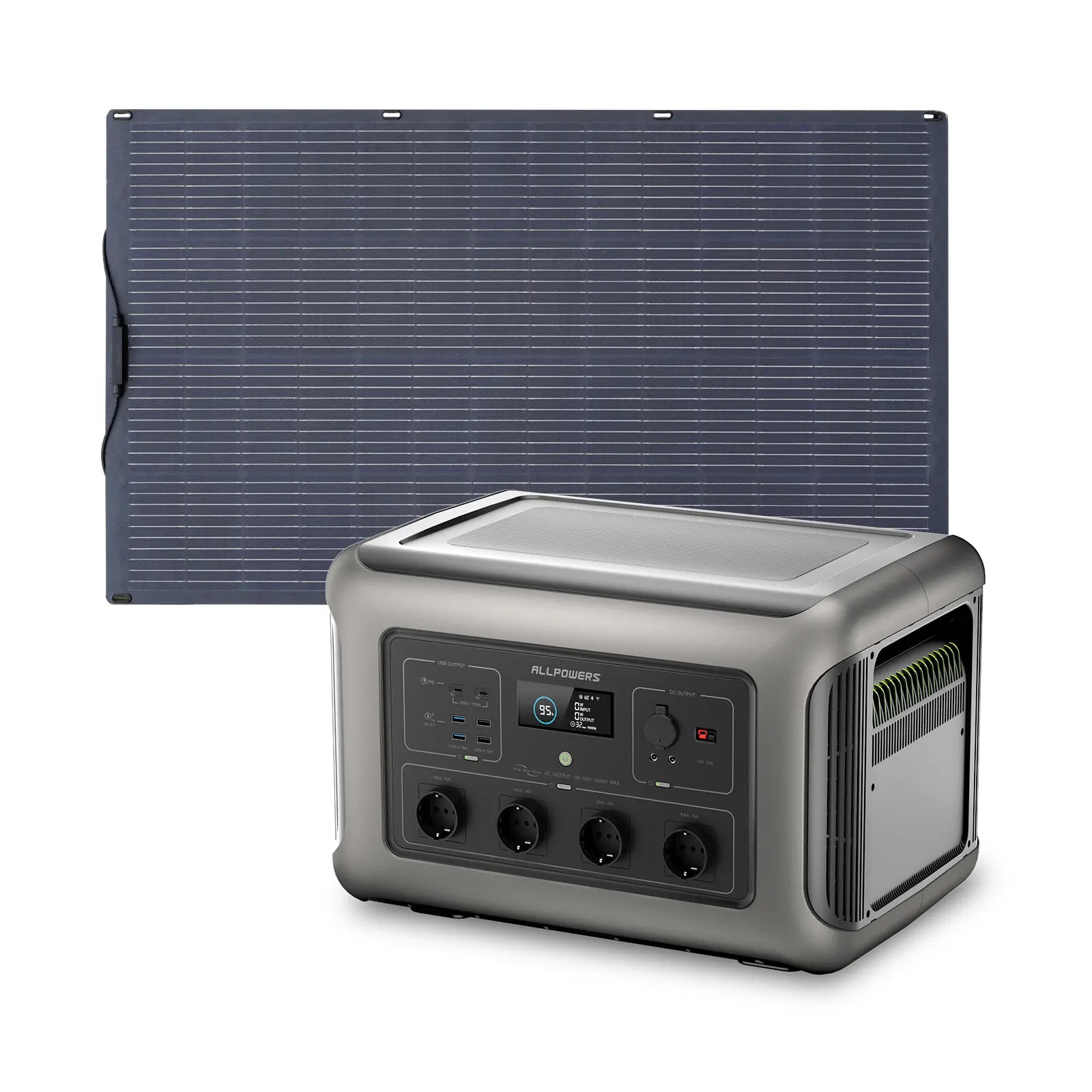 ALLPOWERS Kit Generador Solar 3500W (R3500 + SF200 Panel Solar Flexible 200W)